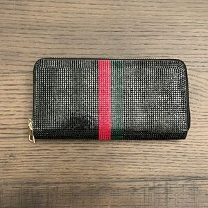 Rhinestone Vegan Leather Wallet 